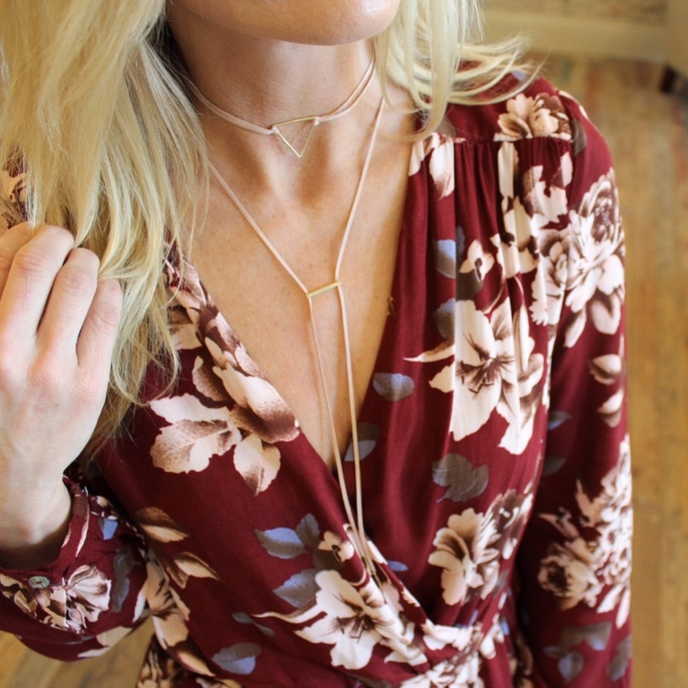 Ivory Suede Choker Necklace